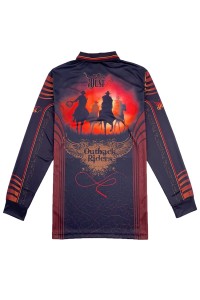 A large number of custom-made fashion sublimation polo shirts, custom-made driver polo shirts, equestrian printing, whole piece printing, dye-sublimation factory P1469 front view